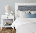 NW35908 serene sea coastal peel and stick removable wallpaper bed by NextWall