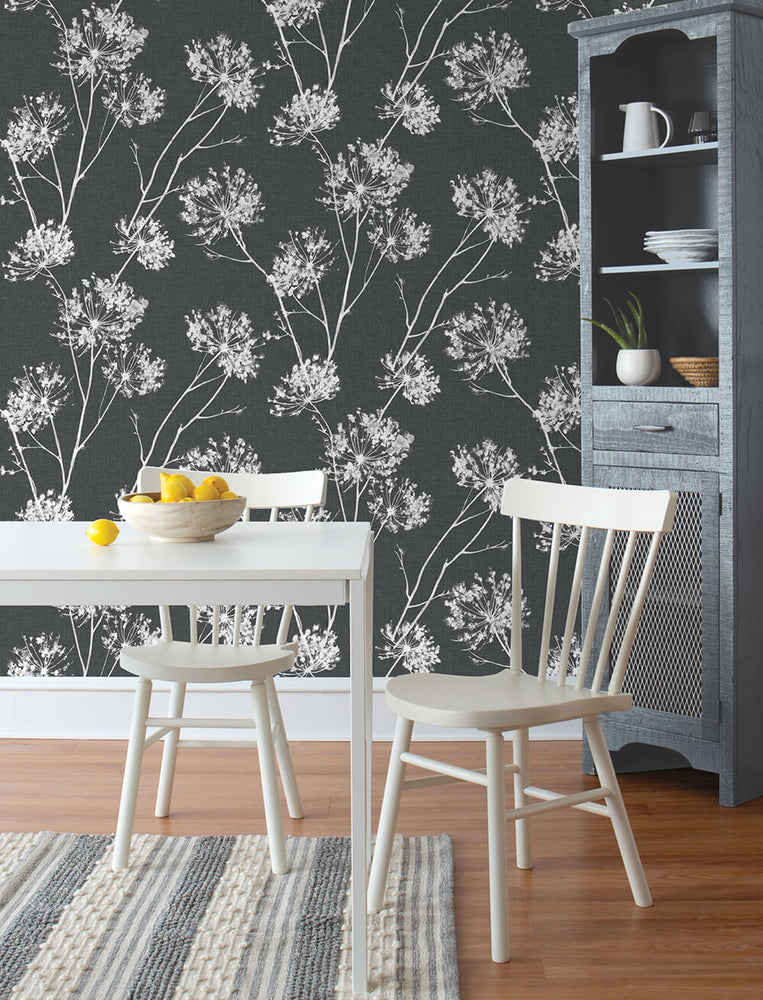 NW36000 one o'clock botanical peel and stick removable wallpaper kitchen from NextWall