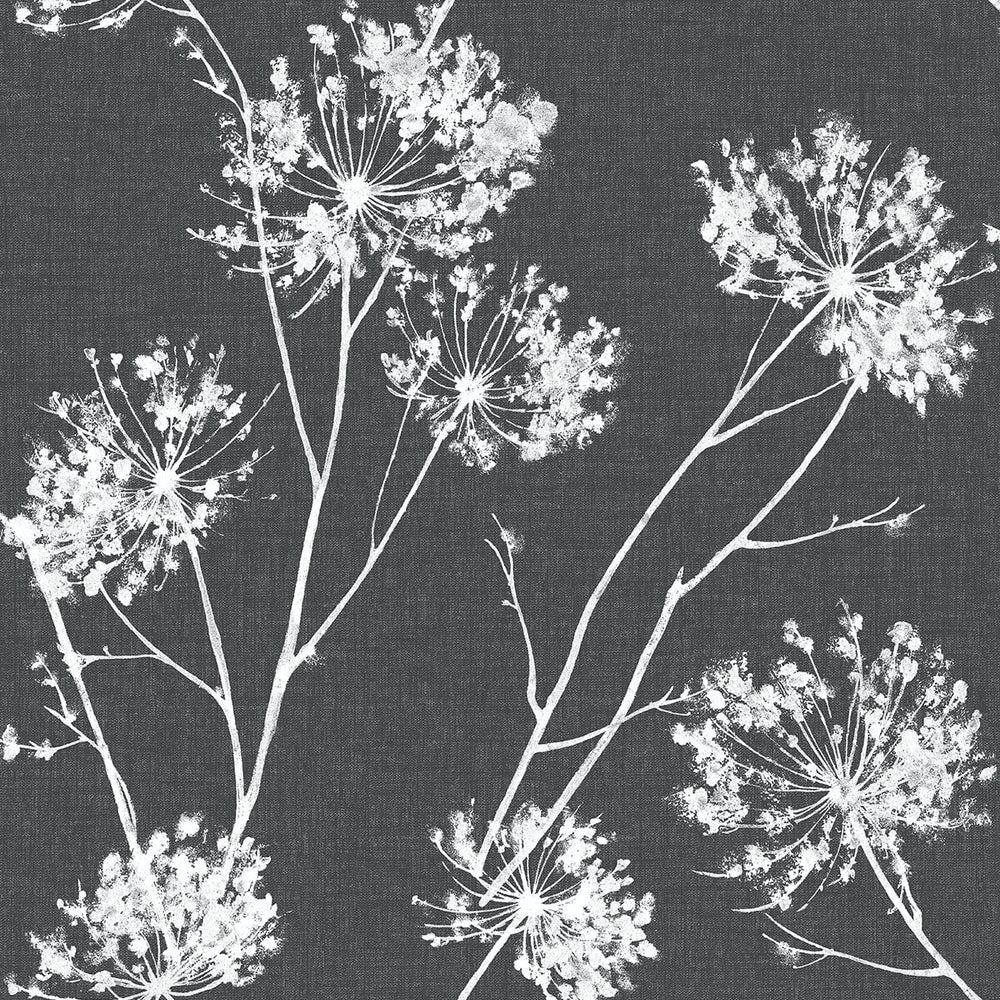 NW36000 one o'clock botanical peel and stick removable wallpaper from NextWall