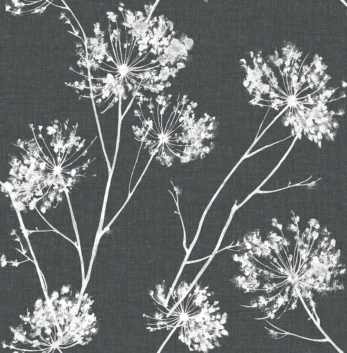 NW36000 one o'clock botanical peel and stick removable wallpaper from NextWall