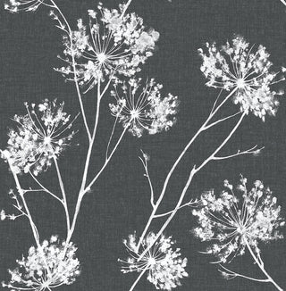 NW36000 one o'clock botanical peel and stick removable wallpaper from NextWall