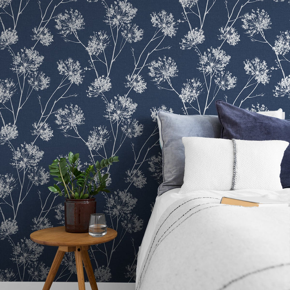 
                  
                    NW36002 one o'clock botanical peel and stick removable wallpaper bedroom decor from NextWall
                  
                