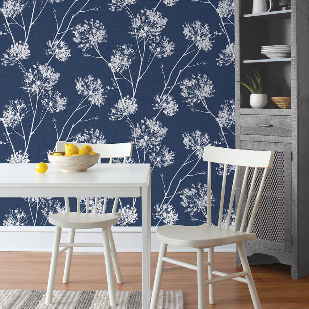 
                  
                    NW36002 one o'clock botanical peel and stick removable wallpaper kitchen from NextWall
                  
                