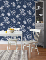 NW36002 one o'clock botanical peel and stick removable wallpaper kitchen from NextWall