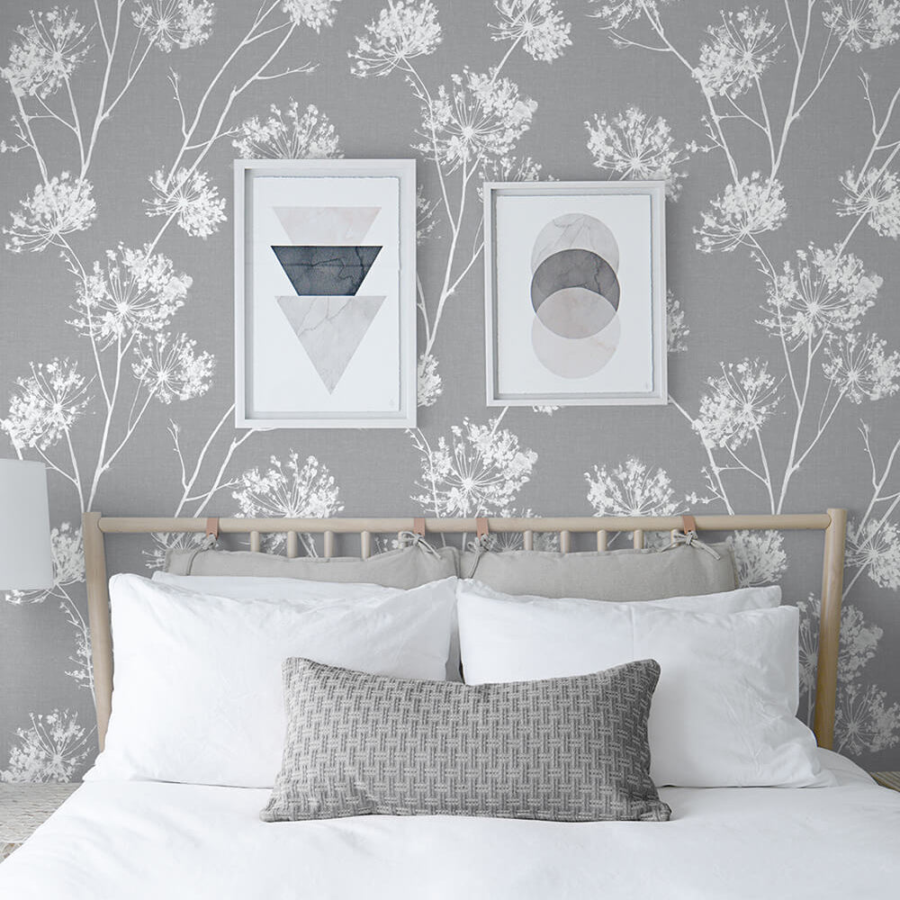 
                  
                    NW36008 one o'clock botanical peel and stick removable wallpaper bedroom from NextWall
                  
                