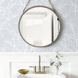 NW36108 gray tree branch botanical peel and stick removable wallpaper bathroom by NextWall