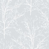 NW36108 gray tree branch botanical peel and stick removable wallpaper by NextWall