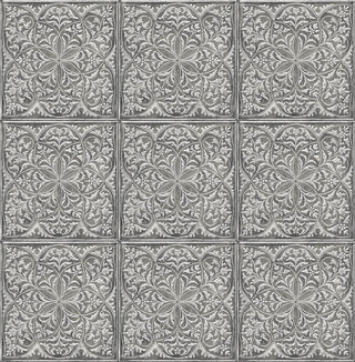 NW36200 faux embossed tile peel and stick removable wallpaper from NextWall