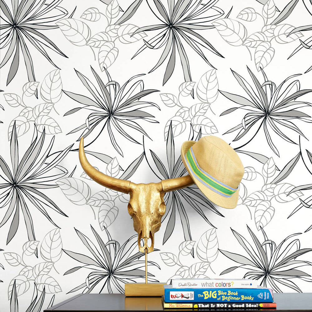 
                  
                    NW36300 spider plant botanical peel and stick removable wallpaper decor from NextWall
                  
                