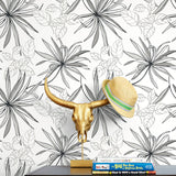 NW36300 spider plant botanical peel and stick removable wallpaper decor from NextWall