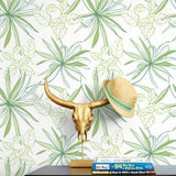 NW36304 spider plant botanical peel and stick removable wallpaper decor from NextWall
