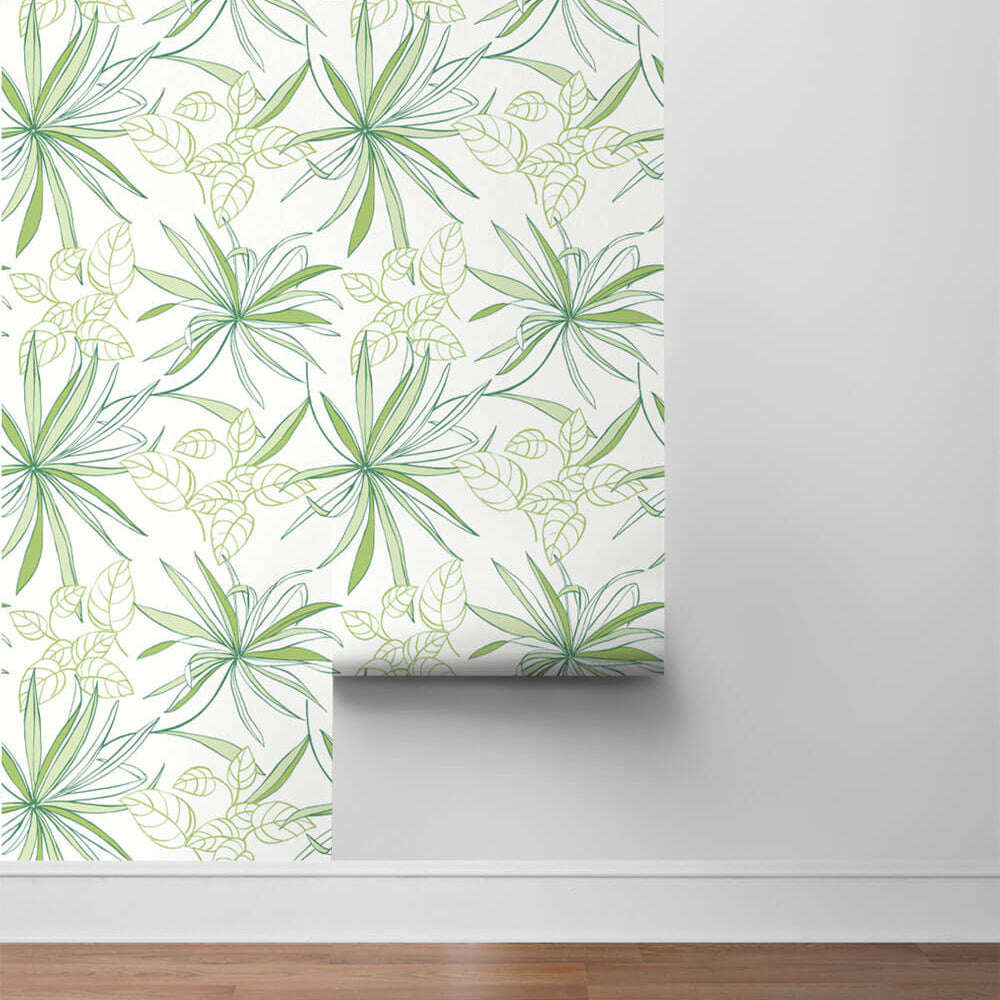 
                  
                    NW36304 spider plant botanical peel and stick removable wallpaper roll from NextWall
                  
                