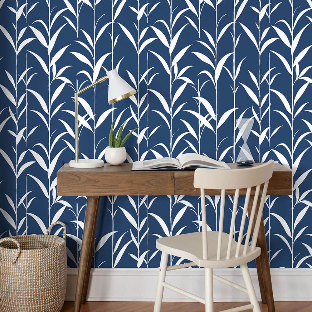 
                  
                    NW36402 bamboo leaf botanical peel and stick removable wallpaper office by NextWall
                  
                