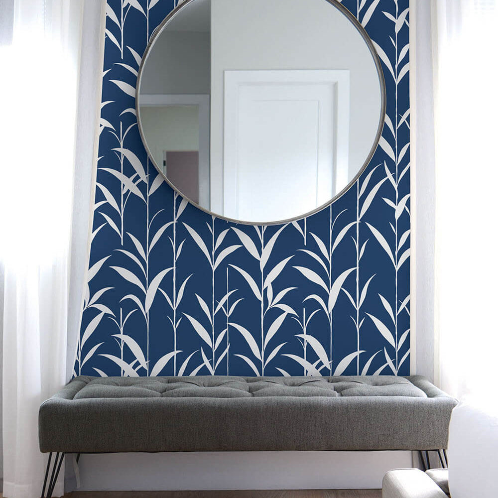 
                  
                    NW36402 bamboo leaf botanical peel and stick removable wallpaper bedroom by NextWall
                  
                