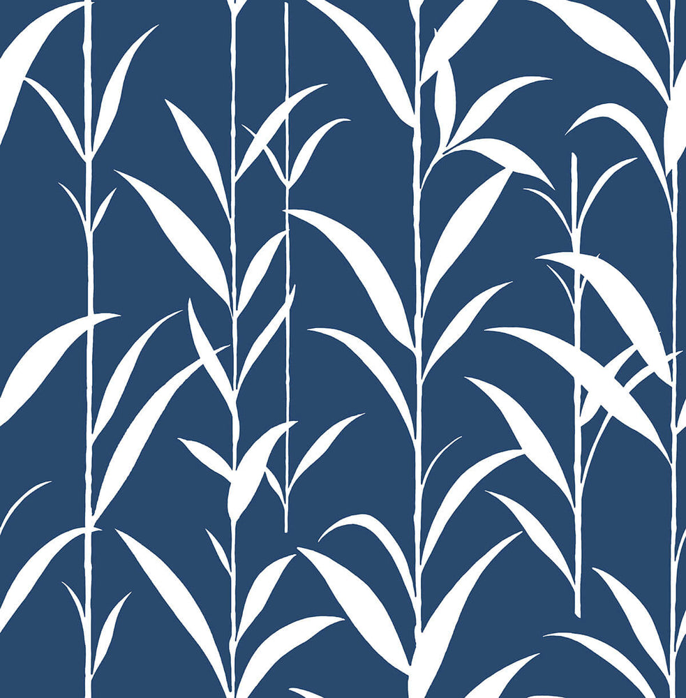 NW36402 bamboo leaf botanical peel and stick removable wallpaper by NextWall