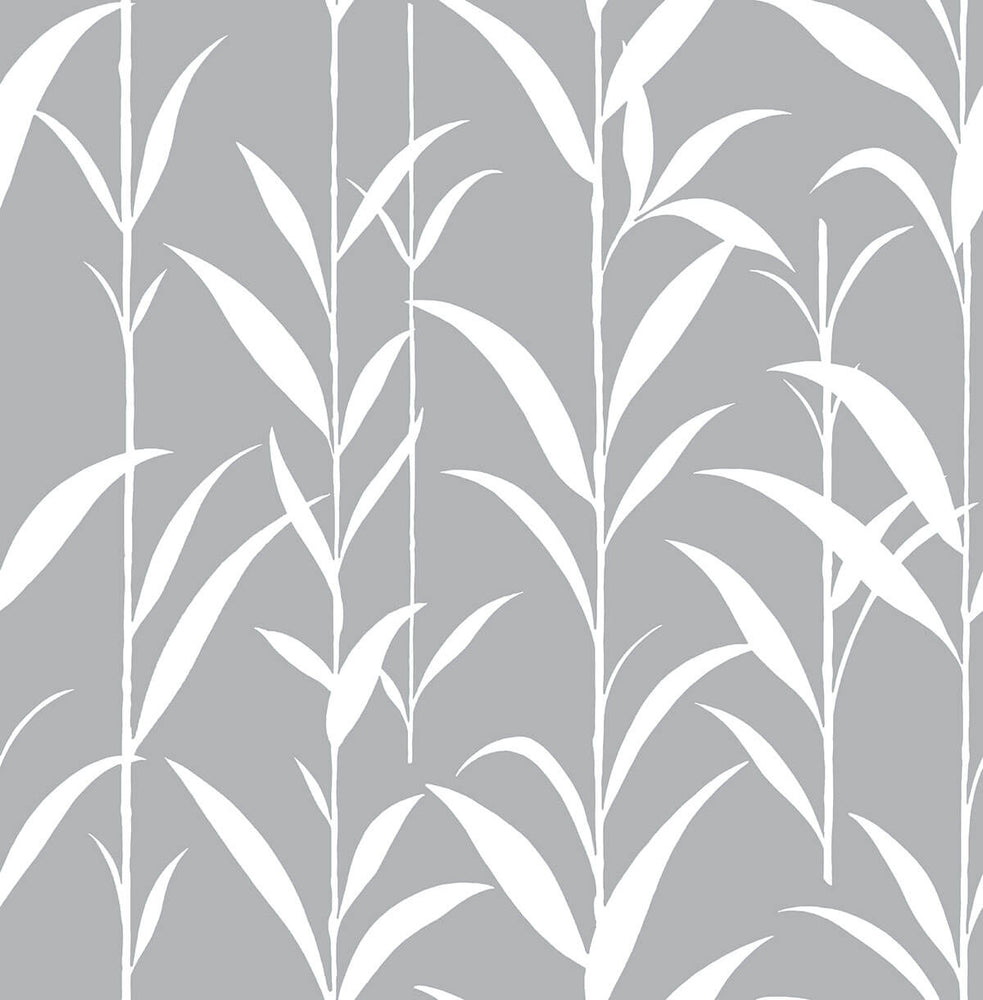 NW36408 bamboo leaf botanical peel and stick removable wallpaper by NextWall