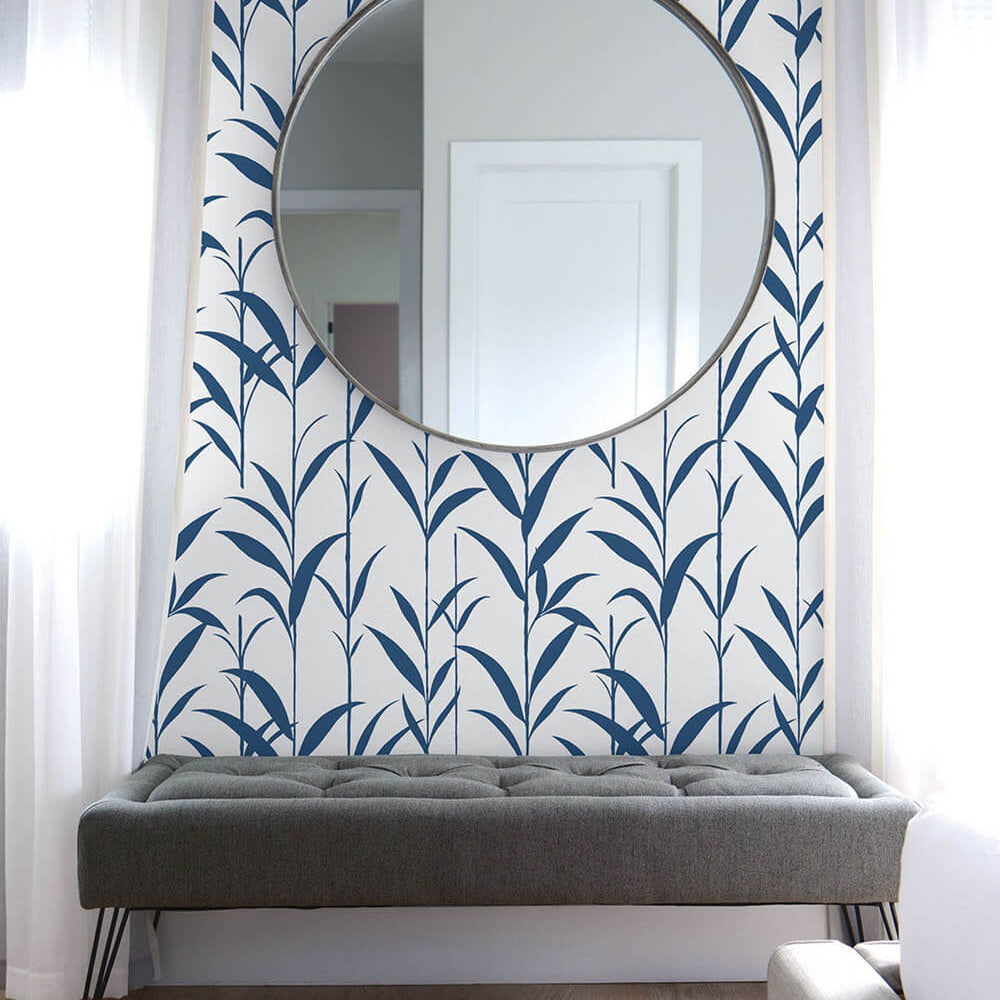 
                  
                    NW36412 bamboo leaf botanical peel and stick removable wallpaper decor by NextWall
                  
                