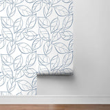 NW36502 tossed leaves botanical peel and stick removable wallpaper roll by NextWall