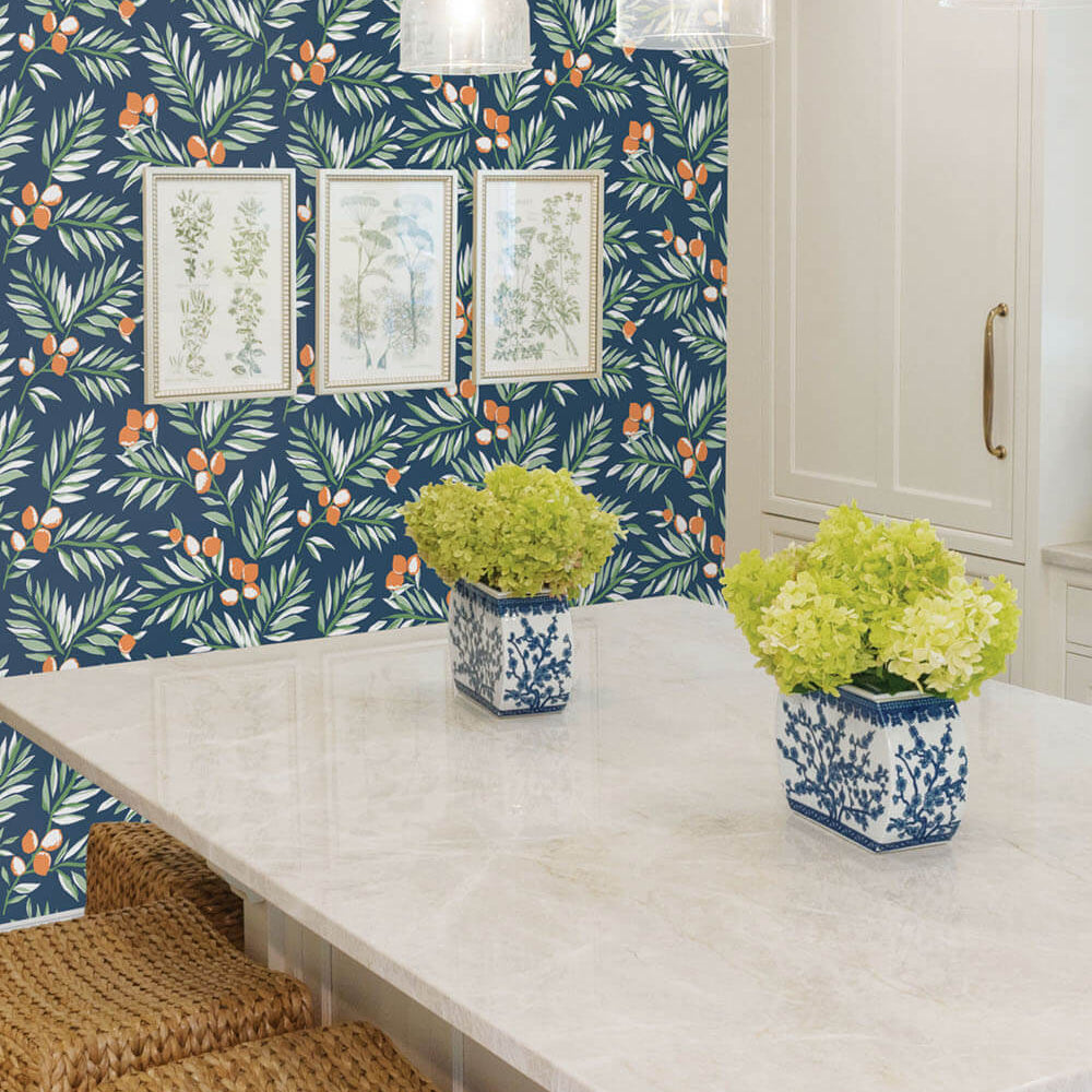 
                  
                    NW36702 citrus branch botanical peel and stick wallpaper kitchen from NextWall
                  
                