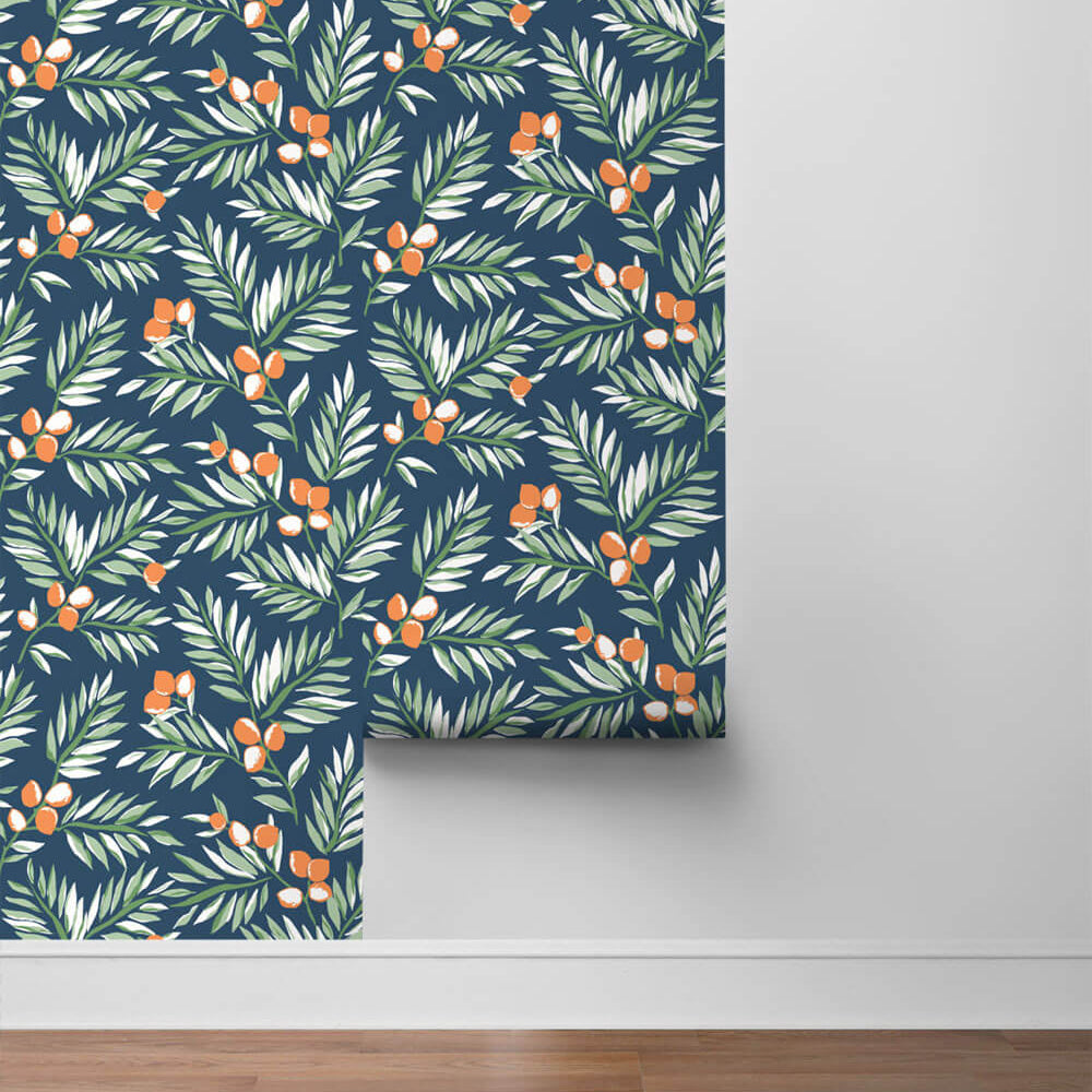 
                  
                    NW36702 citrus branch botanical peel and stick wallpaper roll from NextWall
                  
                