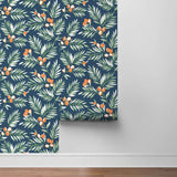 NW36702 citrus branch botanical peel and stick wallpaper roll from NextWall