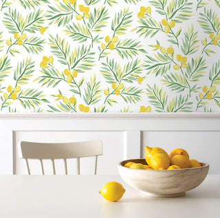NW36703 lemon branch botanical peel and stick removable wallpaper table from NextWall