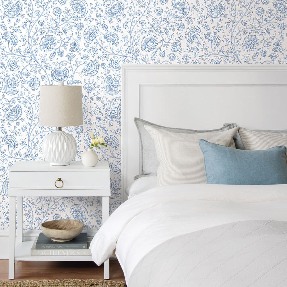 
                  
                    NW36802 paisley trail bohemian peel and stick removable wallpaper bedroom from NextWall
                  
                