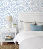 NW36802 paisley trail bohemian peel and stick removable wallpaper bedroom from NextWall