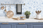 NW36802 paisley trail bohemian peel and stick removable wallpaper kitchen from NextWall