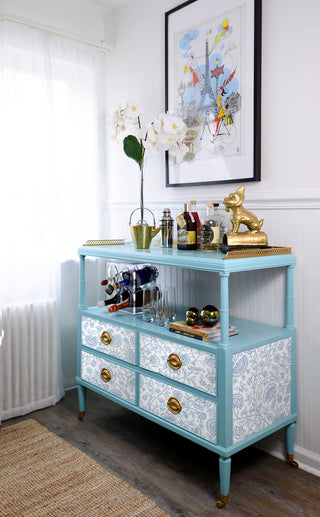 NW36802 paisley trail bohemian peel and stick removable wallpaper dining room from NextWall
