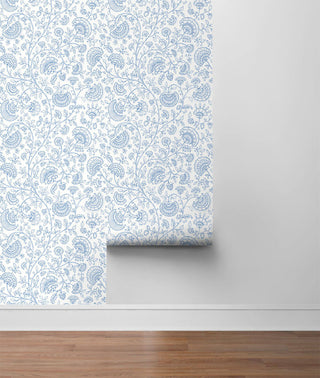 NW36802 paisley trail bohemian peel and stick removable wallpaper roll from NextWall