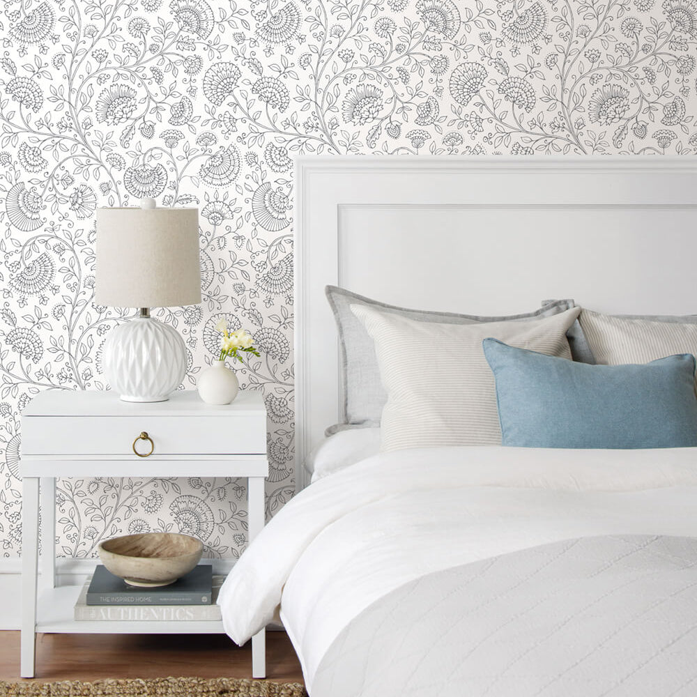 
                  
                    NW36808 paisley trail bohemian peel and stick removable wallpaper bedroom from NextWall
                  
                