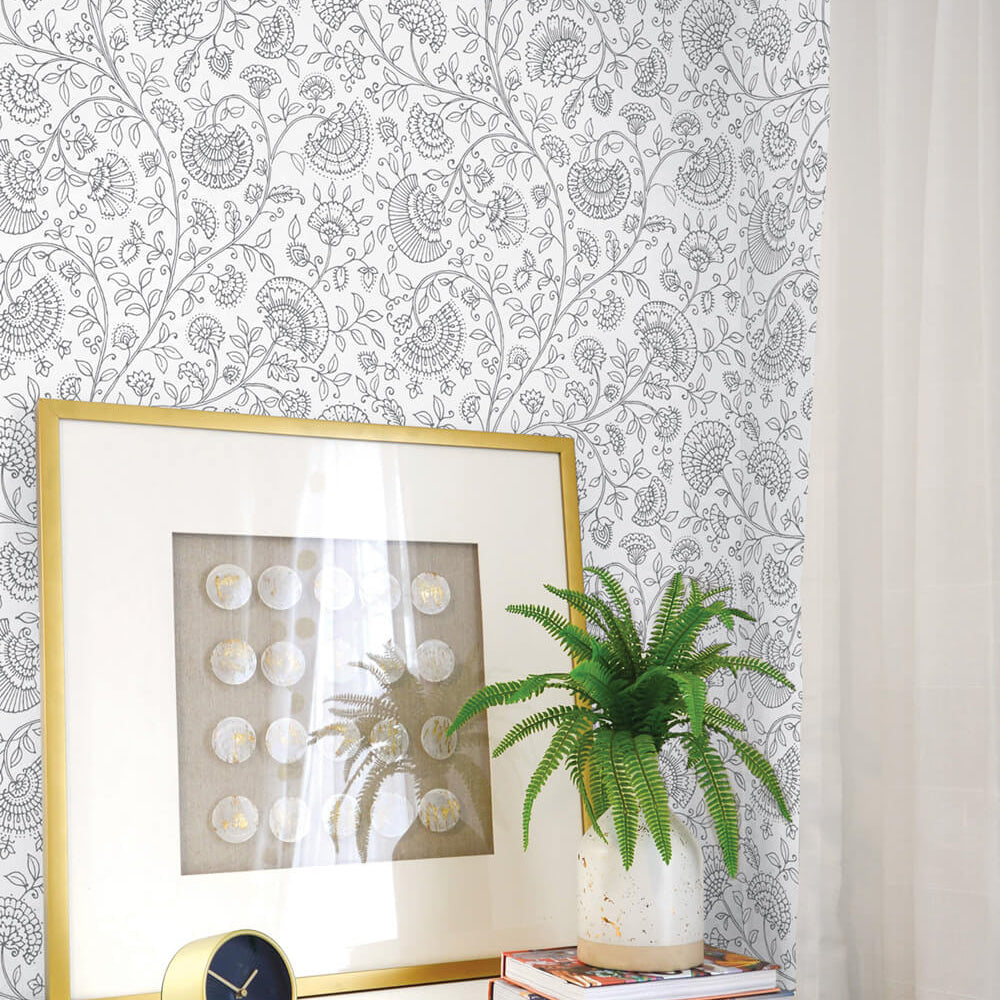
                  
                    NW36808 paisley trail bohemian peel and stick removable wallpaper decor from NextWall
                  
                