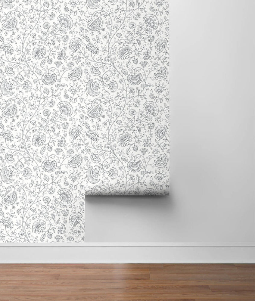 NW36808 paisley trail bohemian peel and stick removable wallpaper roll from NextWall