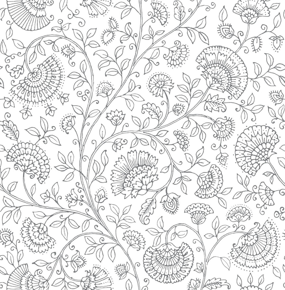 NW36808 paisley trail bohemian peel and stick removable wallpaper from NextWall