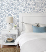 NW36812 paisley trail bohemian peel and stick removable wallpaper bedroom from NextWall