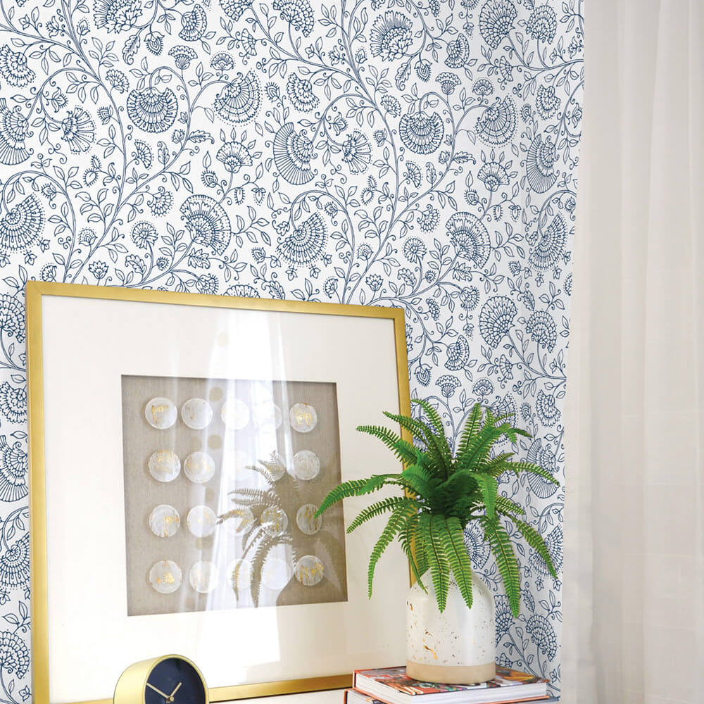 
                  
                    NW36812 paisley trail bohemian peel and stick removable wallpaper decor from NextWall
                  
                