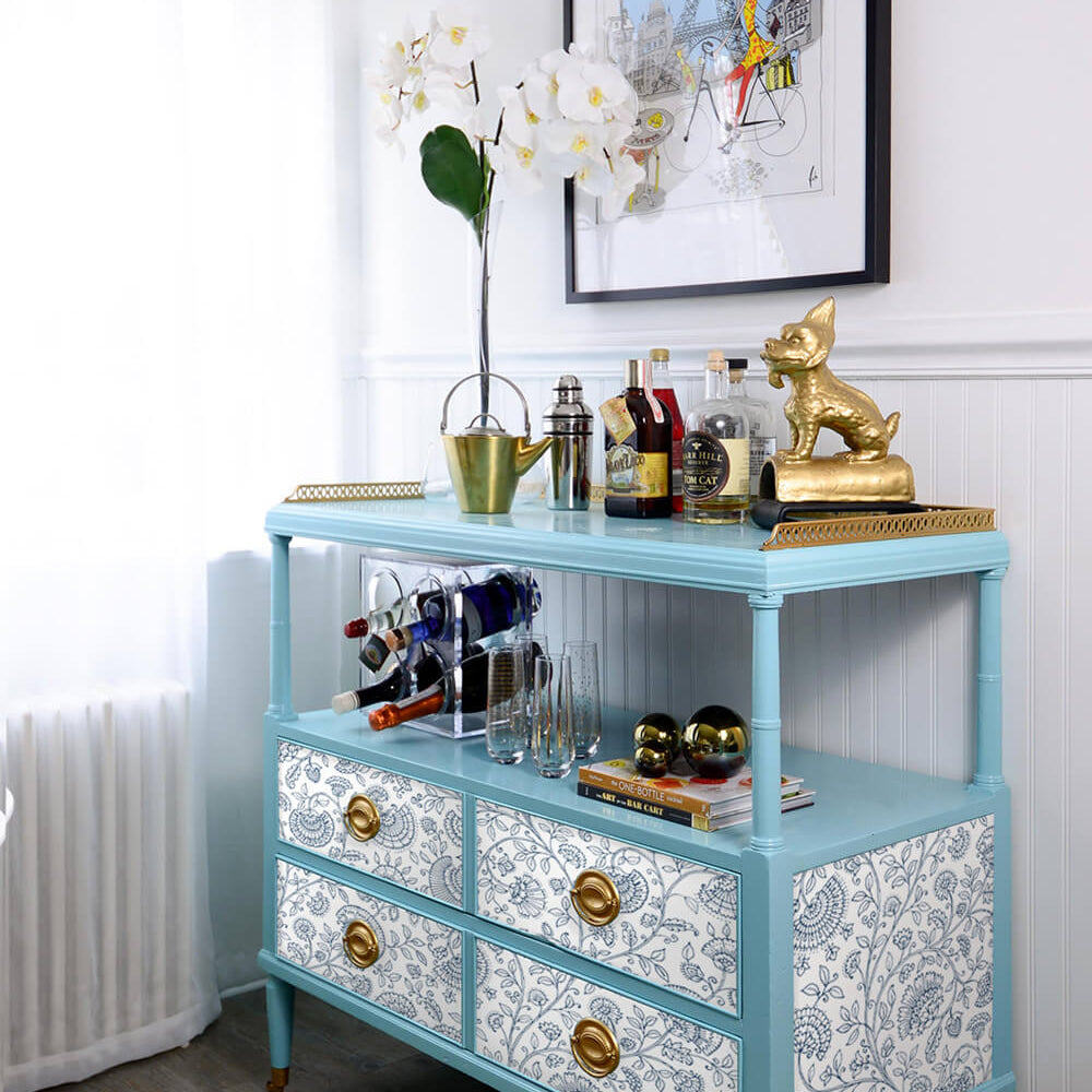 
                  
                    NW36812 paisley trail bohemian peel and stick removable wallpaper dining room from NextWall
                  
                