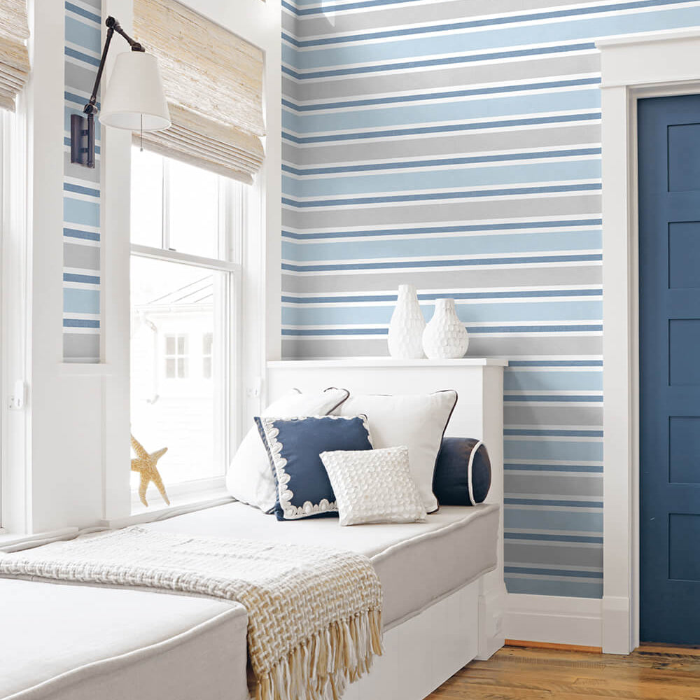 
                  
                    NW37002 linen cut stripe peel and stick removable wallpaper railroad from NextWall
                  
                