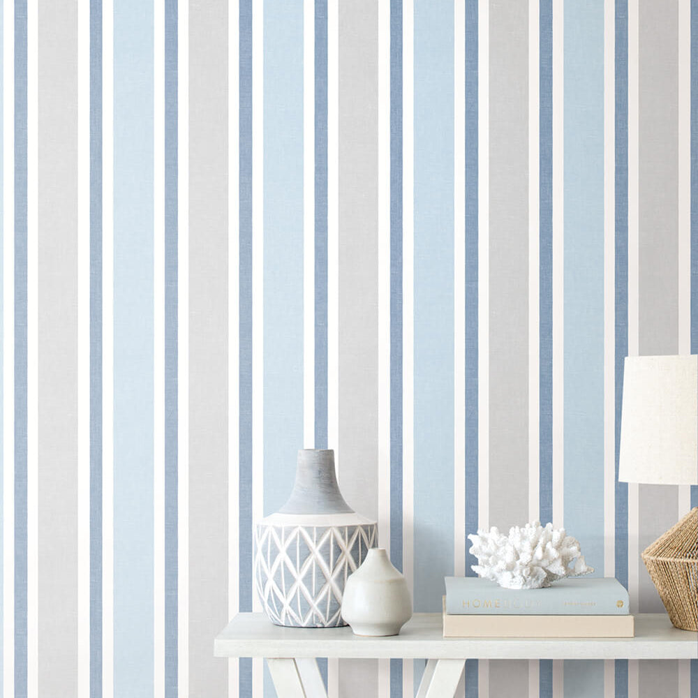 
                  
                    NW37002 linen cut stripe peel and stick removable wallpaper entryway from NextWall
                  
                