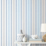 NW37002 linen cut stripe peel and stick removable wallpaper entryway from NextWall