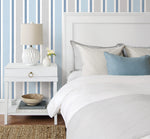 NW37002 linen cut stripe peel and stick removable wallpaper bedroom from NextWall