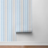 NW37002 linen cut stripe peel and stick removable wallpaper roll from NextWall