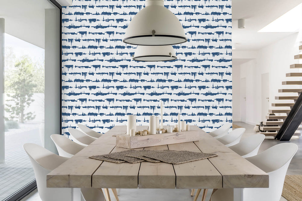 NW37102 lifeline abstract peel and stick removable wallpaper dining room from NextWall