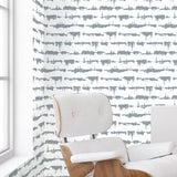 NW37108 lifeline abstract peel and stick removable wallpaper living room from NextWall