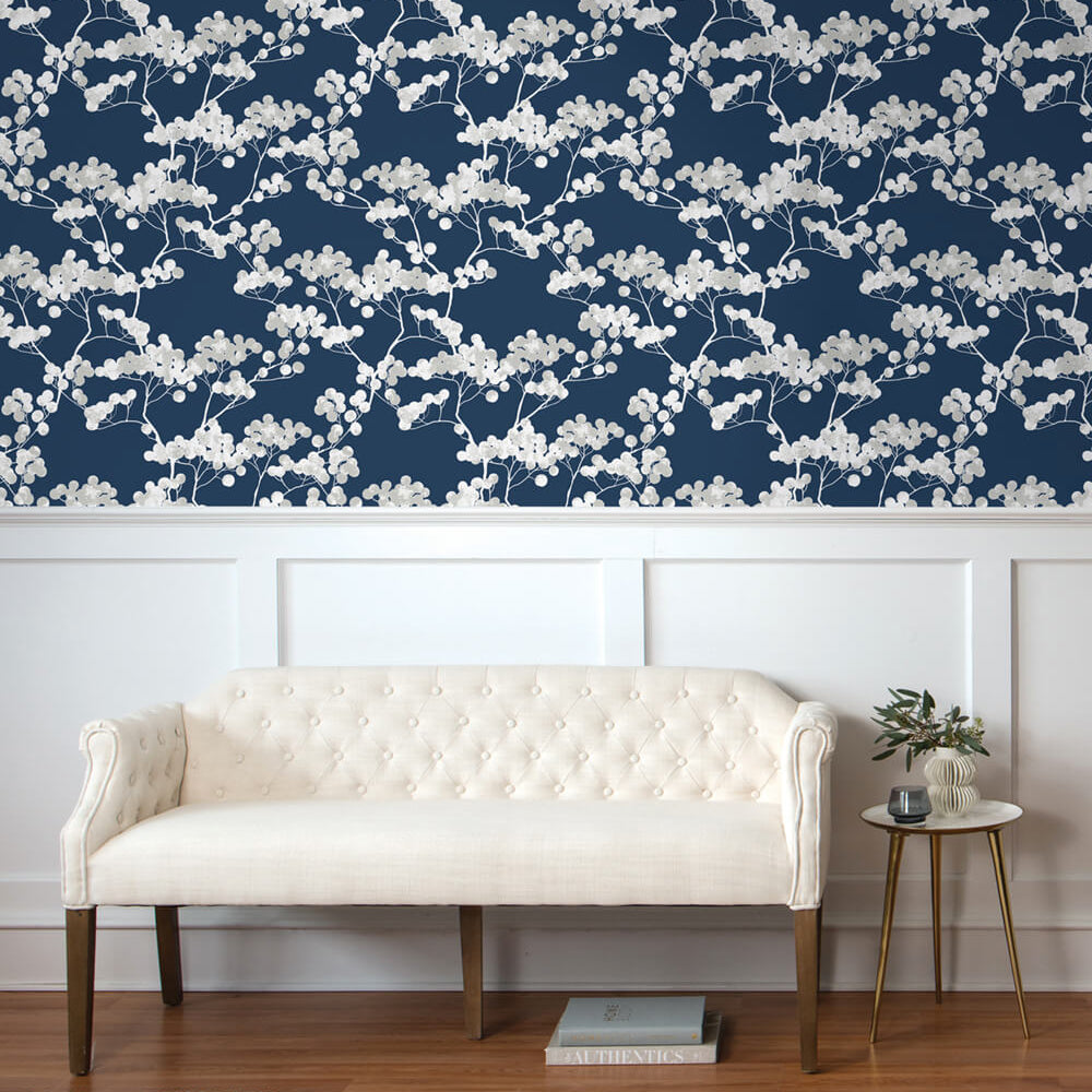 
                  
                    NW37202 cyprus blossom floral peel and stick removable wallpaper living room by NextWall
                  
                