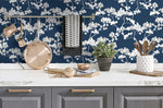 NW37202 cyprus blossom floral peel and stick removable wallpaper kitchen by NextWall