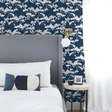 NW37202 cyprus blossom floral peel and stick removable wallpaper bedroom by NextWall