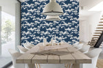 NW37202 cyprus blossom floral peel and stick removable wallpaper dining room by NextWall