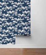 NW37202 cyprus blossom floral peel and stick removable wallpaper roll by NextWall